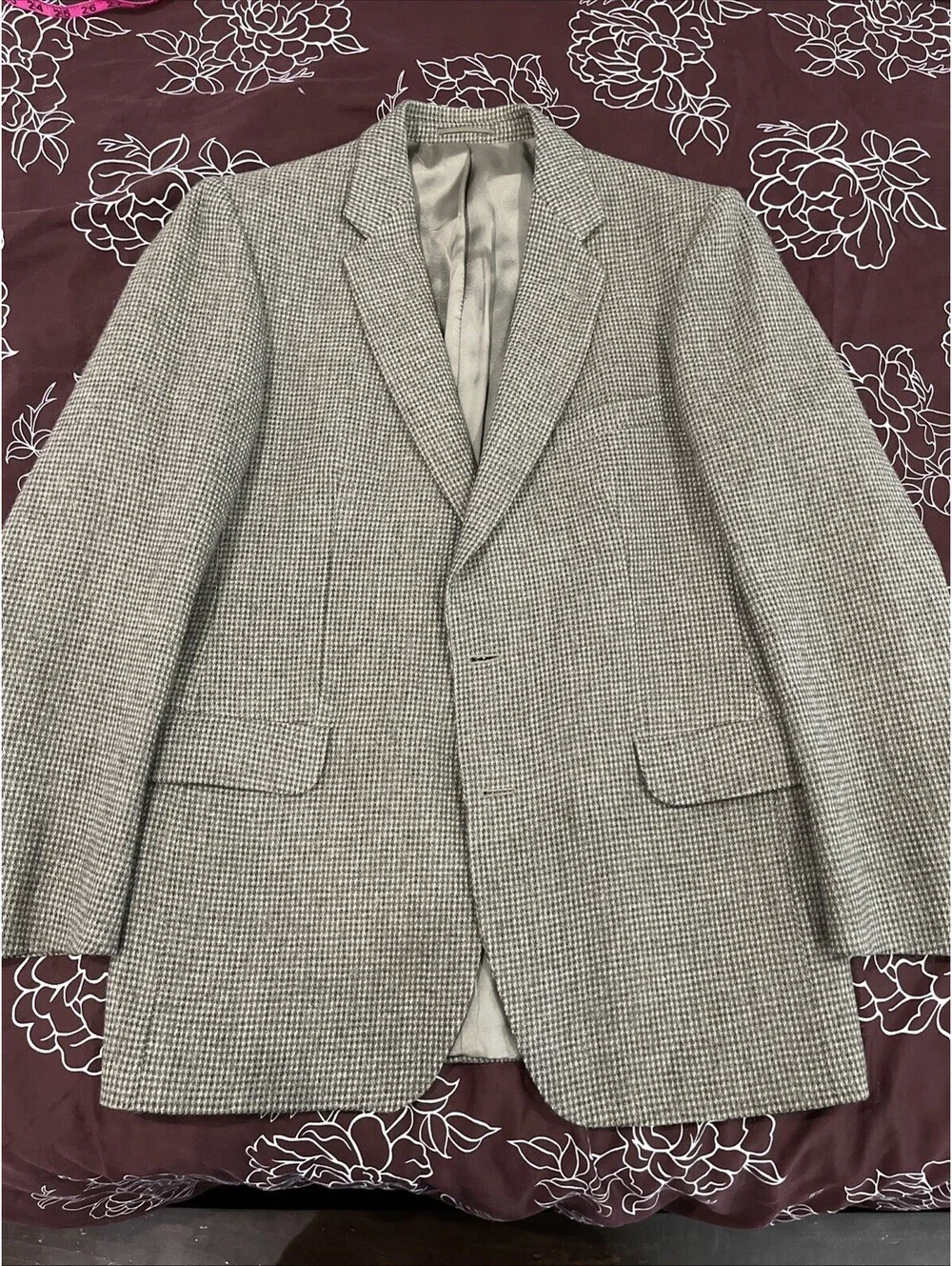 DONEGAL MIST HANDWOVEN TWEED SPORT COAT 42L CASHMERE MOHAIR WOOL BLEND VGC
